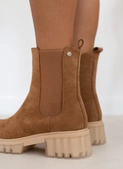 The Fashion Project Μποτάκια Chelsea με Chunky σόλα - Κάμελ -The Fashion Project κατάστημα mpotakia chelsea me chunky sola 109331 kpkv