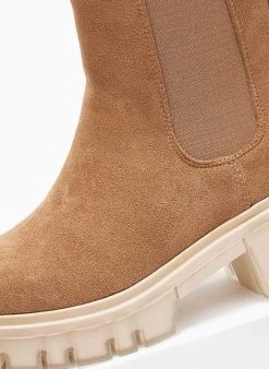 The Fashion Project Μποτάκια Chelsea με Chunky σόλα - Κάμελ -The Fashion Project κατάστημα mpotakia chelsea me chunky sola 109331 pmbd