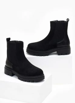 The Fashion Project Μποτάκια Chelsea με εξωτερική ραφή - Μαύρο -The Fashion Project κατάστημα mpotakia chelsea me ekswteriki rafi 108485 0vye