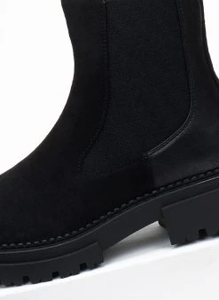 The Fashion Project Μποτάκια Chelsea με εξωτερική ραφή - Μαύρο -The Fashion Project κατάστημα mpotakia chelsea me ekswteriki rafi 108485 c78e