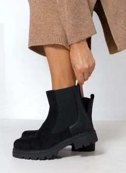 The Fashion Project Μποτάκια Chelsea με εξωτερική ραφή - Μαύρο -The Fashion Project κατάστημα mpotakia chelsea me ekswteriki rafi 108485 js92