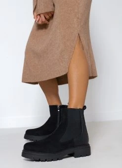 The Fashion Project Μποτάκια Chelsea με εξωτερική ραφή - Μαύρο