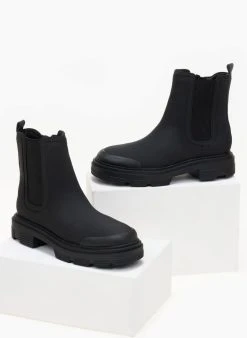 The Fashion Project Μποτάκια Chelsea με λάστιχο - Μαύρο -The Fashion Project κατάστημα mpotakia chelsea me lastixo 106103 arhr