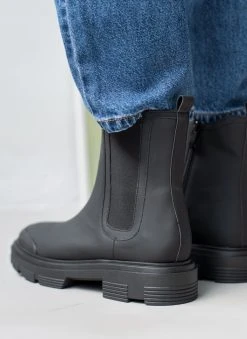 The Fashion Project Μποτάκια Chelsea με λάστιχο - Μαύρο -The Fashion Project κατάστημα mpotakia chelsea me lastixo 106103 flno