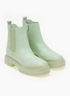The Fashion Project Μποτάκια Chelsea με λάστιχο - Λαχανί -The Fashion Project κατάστημα mpotakia chelsea me lastixo 106105 3g0v