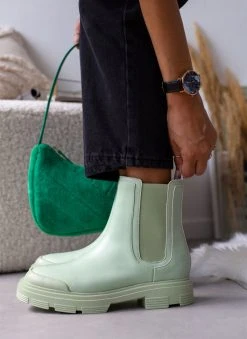 The Fashion Project Μποτάκια Chelsea με λάστιχο - Λαχανί