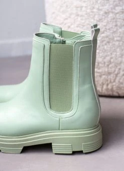 The Fashion Project Μποτάκια Chelsea με λάστιχο - Λαχανί -The Fashion Project κατάστημα mpotakia chelsea me lastixo 106105 kmpn