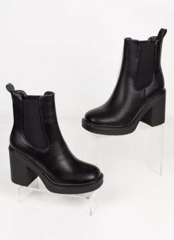 The Fashion Project Μποτάκια Chelsea με τακούνι - Μαύρο 12 The Fashion Project Μποτάκια Chelsea με τακούνι - Μαύρο -The Fashion Project κατάστημα mpotakia chelsea me takouni 109556 01va