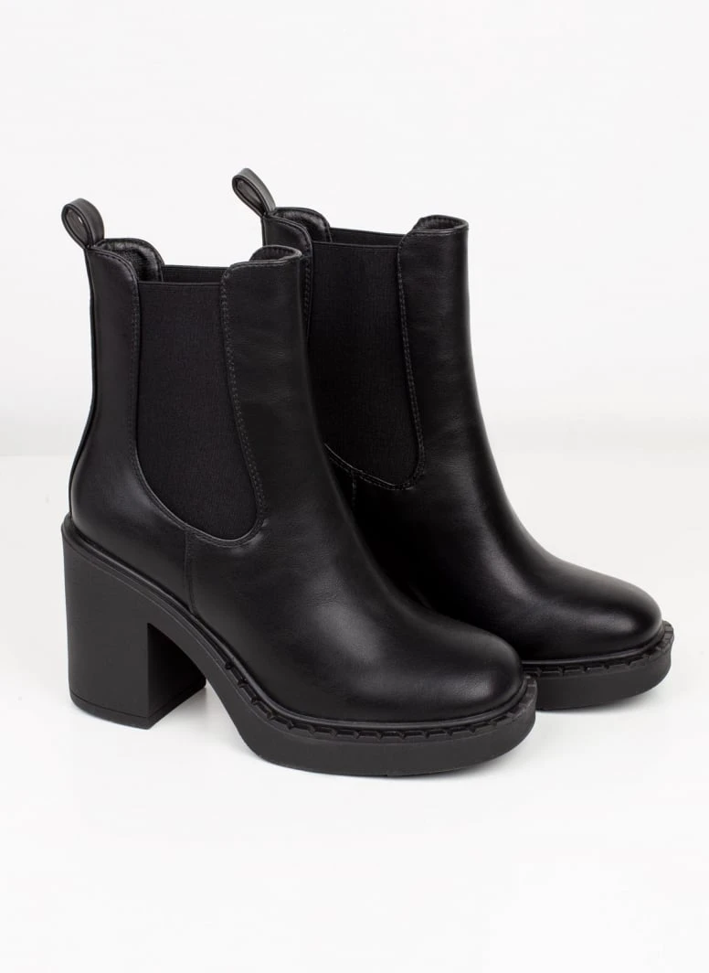 The Fashion Project Μποτάκια Chelsea με τακούνι - Μαύρο 3 The Fashion Project Μποτάκια Chelsea με τακούνι - Μαύρο - Image 3