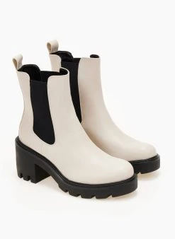 The Fashion Project Μποτάκια Chelsea με λάστιχο - Μπεζ -The Fashion Project κατάστημα mpotakia chelsea me xontro takouni 105642 h7uz