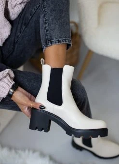 The Fashion Project Μποτάκια Chelsea με λάστιχο - Μπεζ -The Fashion Project κατάστημα mpotakia chelsea me xontro takouni 105642 h9ik