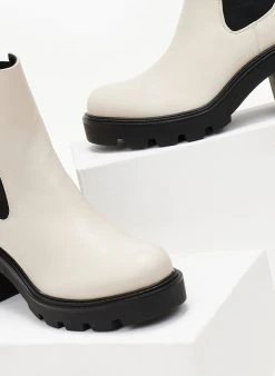 The Fashion Project Μποτάκια Chelsea με λάστιχο - Μπεζ -The Fashion Project κατάστημα mpotakia chelsea me xontro takouni 105642 u1kr