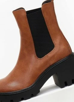 The Fashion Project Μποτάκια Chelsea με λάστιχο - Ταμπά -The Fashion Project κατάστημα mpotakia chelsea me xontro takouni 105643 8a67