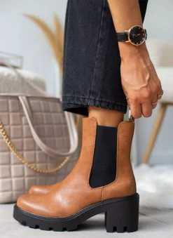 The Fashion Project Μποτάκια Chelsea με λάστιχο - Ταμπά