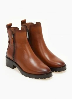 Μποτάκια δερμάτινα με μέταλλο CARMELA 160277 - Ταμπά -The Fashion Project κατάστημα mpotakia dermatina me metallo carmela 160277 106534 yviw