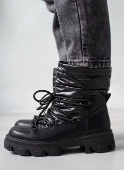 The Fashion Project Μποτάκια φουσκωτά με Chunky σόλα - Μαύρο -The Fashion Project κατάστημα mpotakia fouskwta me chunky sola 107207 cf5w