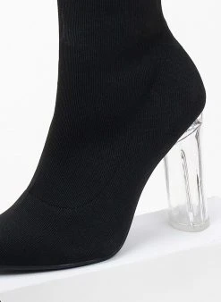 The Fashion Project Μποτάκια κάλτσα με διάφανο τακούνι - Μαύρο 12 The Fashion Project Μποτάκια κάλτσα με διάφανο τακούνι - Μαύρο -The Fashion Project κατάστημα mpotakia kaltsa me diafano takouni 106136 ohd8