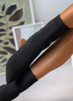 The Fashion Project Μποτάκια κάλτσα με εφαρμοστή γάμπα - Μαύρο -The Fashion Project κατάστημα mpotakia kaltsa me efarmosti gampa 106491 fy4b