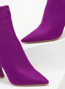 The Fashion Project Μποτάκια κάλτσα με λεπτό τακούνι - Μωβ 10 The Fashion Project Μποτάκια κάλτσα με λεπτό τακούνι - Μωβ -The Fashion Project κατάστημα mpotakia kaltsa me lepto takouni 106375 mkrt