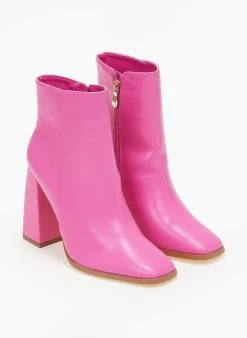 The Fashion Project Μποτάκια καρέ με εξωτερική ραφή - Φούξια -The Fashion Project κατάστημα mpotakia kare me ekswteriki rafi 106125 xcfu