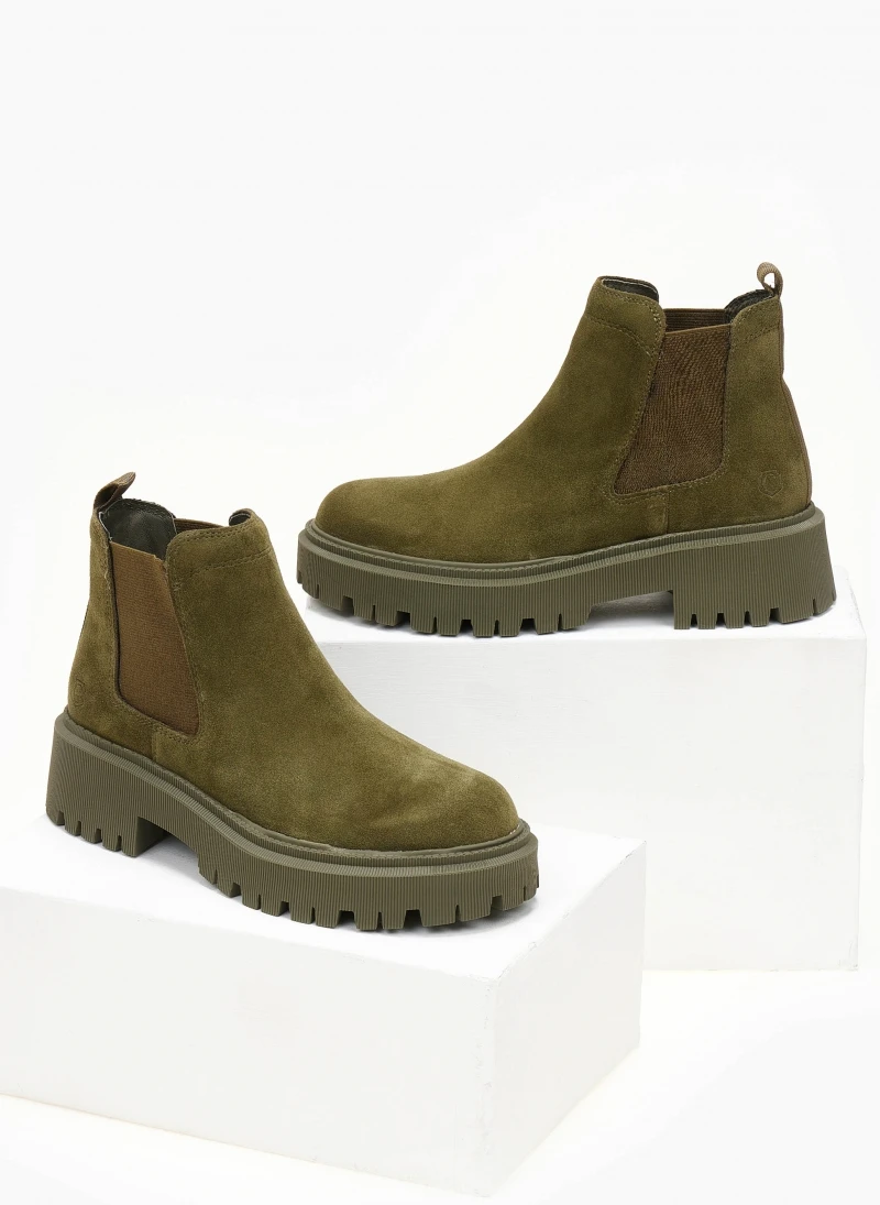 Μποτάκια αστραγάλου Chelsea καστόρινα CARMELA 160116 - Χακί 5 Μποτάκια αστραγάλου Chelsea καστόρινα CARMELA 160116 - Χακί - Image 5