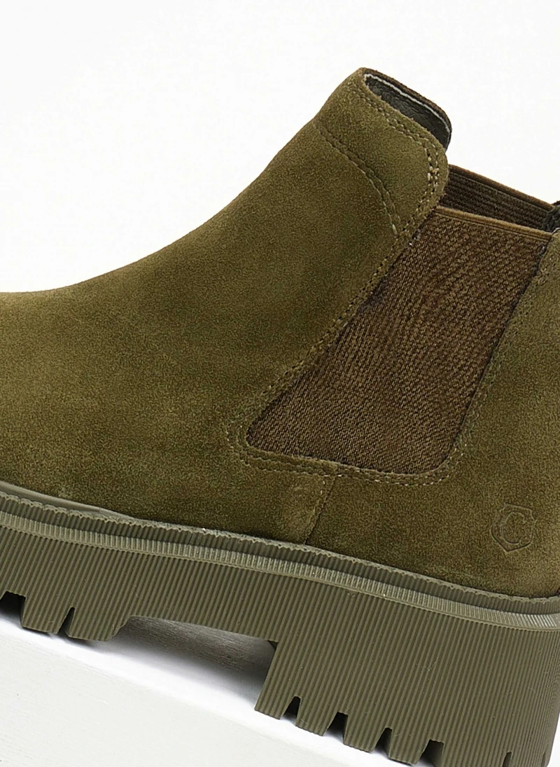 Μποτάκια αστραγάλου Chelsea καστόρινα CARMELA 160116 - Χακί 6 Μποτάκια αστραγάλου Chelsea καστόρινα CARMELA 160116 - Χακί - Image 6