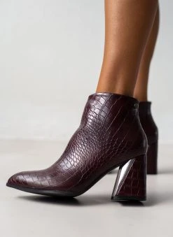 Xti Footwear Μποτάκια αστραγάλου κροκό Xti 140411 - Μπορντό