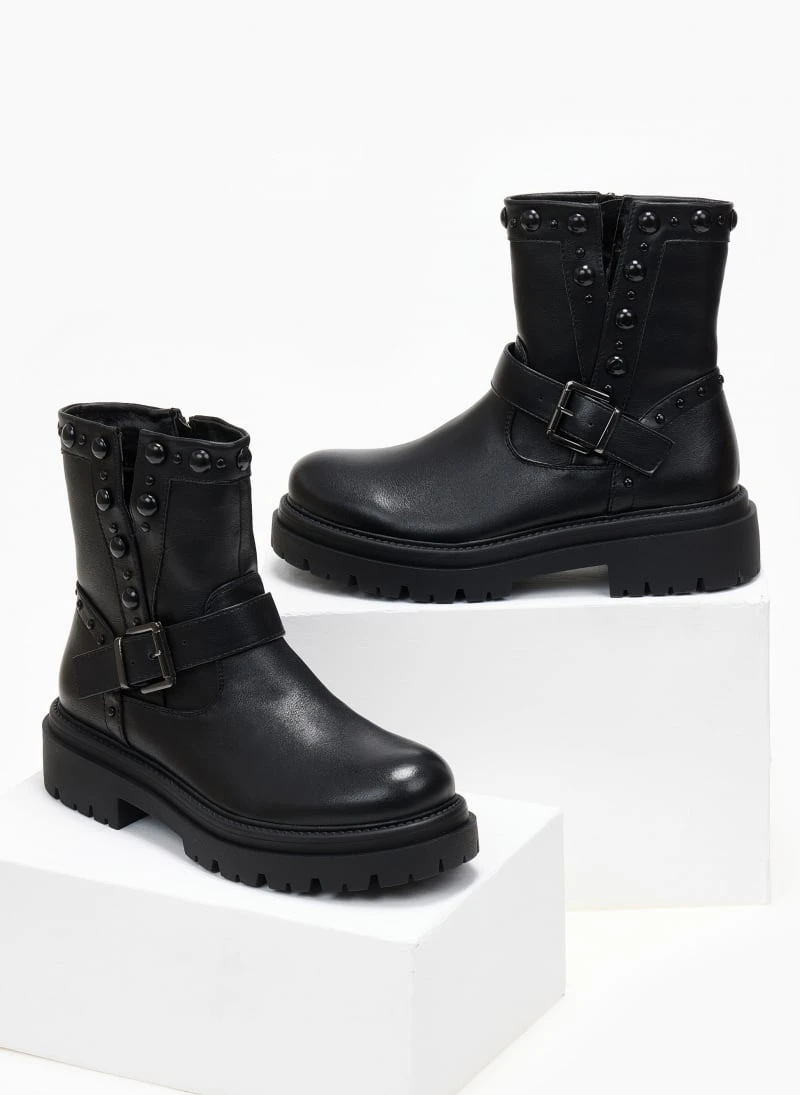 The Fashion Project Μποτάκια Biker τρουκς - Μαύρο 2 The Fashion Project Μποτάκια Biker τρουκς - Μαύρο - Image 2