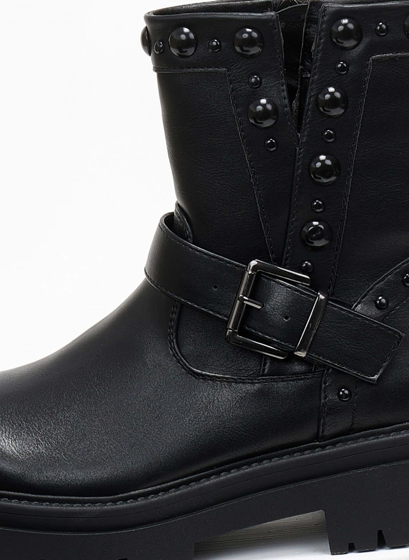 The Fashion Project Μποτάκια Biker τρουκς - Μαύρο 3 The Fashion Project Μποτάκια Biker τρουκς - Μαύρο - Image 3