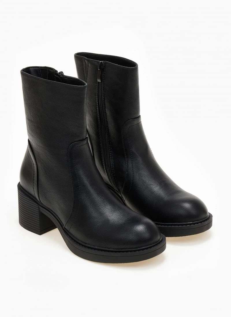 The Fashion Project Μποτάκια με εξωτερικές ραφές - Μαύρο 3 The Fashion Project Μποτάκια με εξωτερικές ραφές - Μαύρο - Image 3