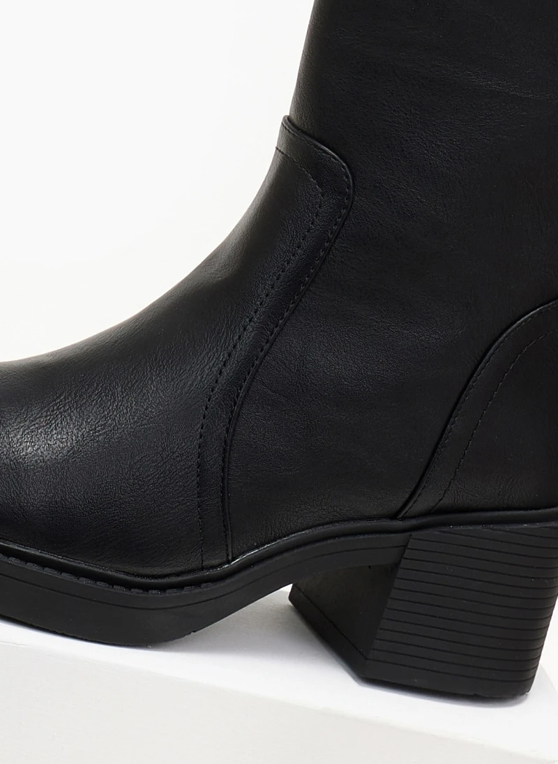 The Fashion Project Μποτάκια με εξωτερικές ραφές - Μαύρο 6 The Fashion Project Μποτάκια με εξωτερικές ραφές - Μαύρο - Image 6