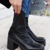 The Fashion Project Μποτάκια με ελαστική γάμπα - Μαύρο