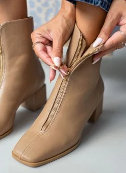 The Fashion Project Μποτάκια με φερμουάρ στο κουτεπιέ - Πούρο