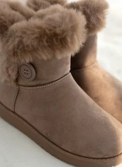 The Fashion Project Μποτάκια με γούνα και κουμπί στο πλάι - Τάουπε 15 The Fashion Project Μποτάκια με γούνα και κουμπί στο πλάι - Τάουπε -The Fashion Project κατάστημα mpotakia me gouna kai koumpi sto plai 110058 aef7