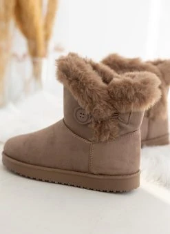 The Fashion Project Μποτάκια με γούνα και κουμπί στο πλάι - Τάουπε 16 The Fashion Project Μποτάκια με γούνα και κουμπί στο πλάι - Τάουπε -The Fashion Project κατάστημα mpotakia me gouna kai koumpi sto plai 110058 e3h4