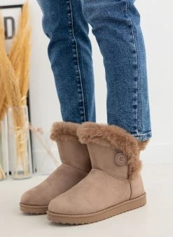 The Fashion Project Μποτάκια με γούνα και κουμπί στο πλάι - Τάουπε 12 The Fashion Project Μποτάκια με γούνα και κουμπί στο πλάι - Τάουπε -The Fashion Project κατάστημα mpotakia me gouna kai koumpi sto plai 110058 edbk