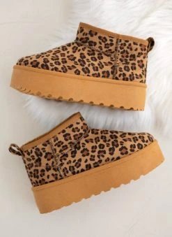 The Fashion Project Μποτάκια με γούνα και Platform σόλα - Leopard -The Fashion Project κατάστημα mpotakia me gouna kai platform sola 110052 6f8n