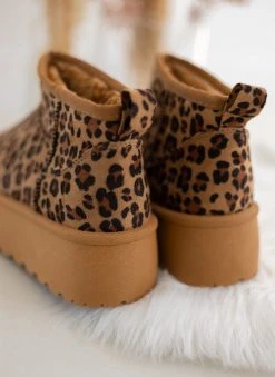 The Fashion Project Μποτάκια με γούνα και Platform σόλα - Leopard -The Fashion Project κατάστημα mpotakia me gouna kai platform sola 110052 819o