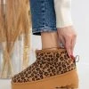 The Fashion Project Μποτάκια με γούνα και Platform σόλα - Leopard