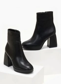 The Fashion Project Μποτάκια με ιδιαίτερο τακούνι - Μαύρο 9 The Fashion Project Μποτάκια με ιδιαίτερο τακούνι - Μαύρο -The Fashion Project κατάστημα mpotakia me idiaitero takouni 105739 geki