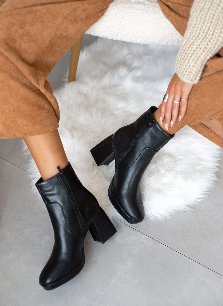The Fashion Project Μποτάκια με ιδιαίτερο τακούνι - Μαύρο 4 The Fashion Project Μποτάκια με ιδιαίτερο τακούνι - Μαύρο - Image 4