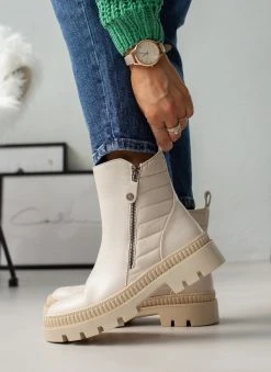 Μποτάκια με καπιτονέ σχέδιο Refresh 170283 - Μπεζ