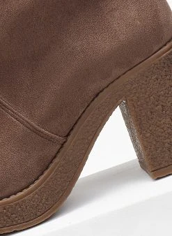 The Fashion Project Μποτάκια με κρεπ σόλα και τακούνι - Τάουπε -The Fashion Project κατάστημα mpotakia me krep sola kai takouni 109196 d4dg