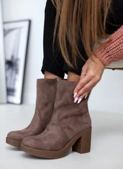 The Fashion Project Μποτάκια με κρεπ σόλα και τακούνι - Τάουπε -The Fashion Project κατάστημα mpotakia me krep sola kai takouni 109196 syi2