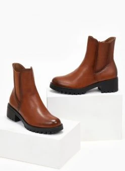 The Fashion Project Μποτάκια με Chelsea - Ταμπά -The Fashion Project κατάστημα mpotakia me lastixo sto plai 107179 p1m6