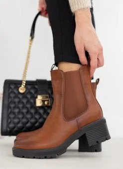 The Fashion Project Μποτάκια με λάστιχο στο πλάι - Ταμπά