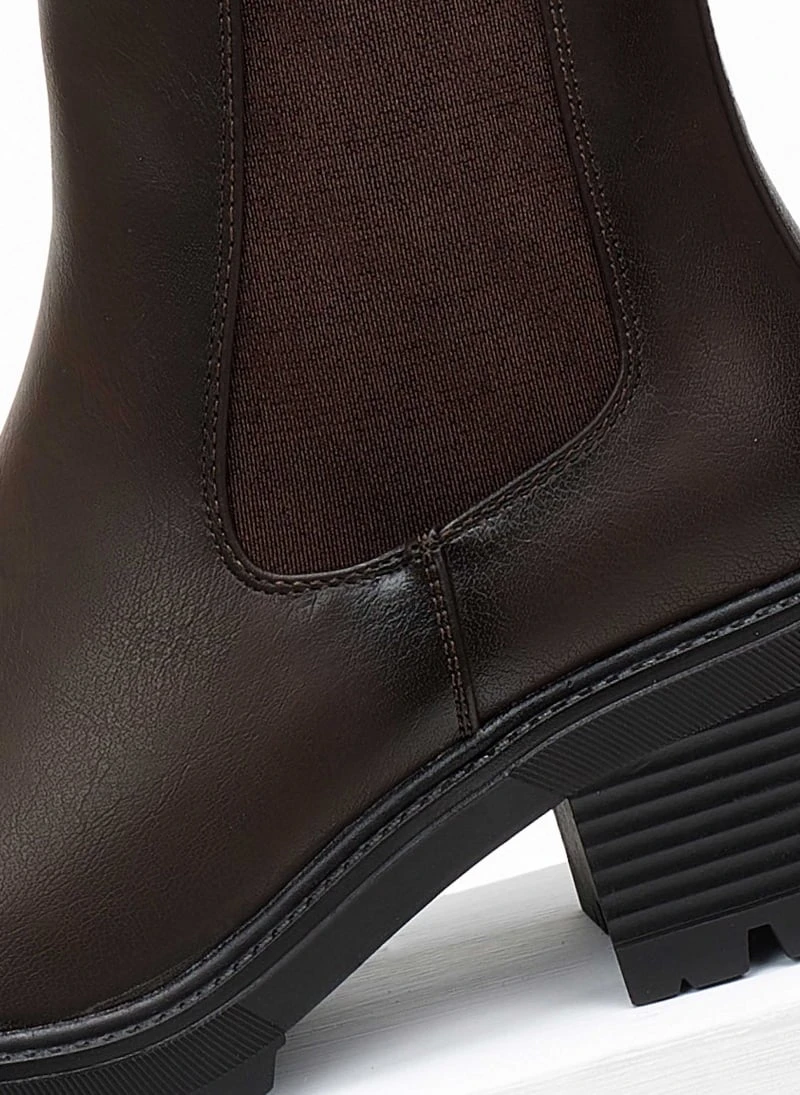 The Fashion Project Μποτάκια με λάστιχο στο πλάι - Καφέ 6 The Fashion Project Μποτάκια με λάστιχο στο πλάι - Καφέ - Image 6