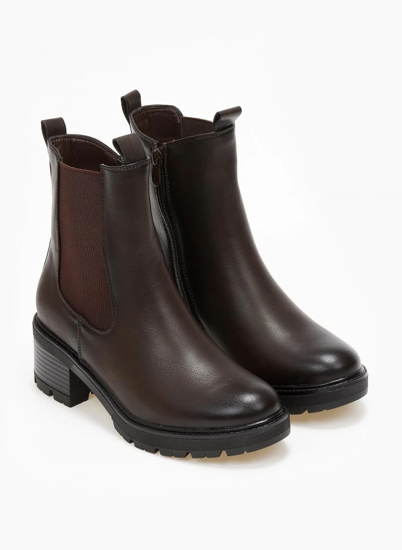 The Fashion Project Μποτάκια με λάστιχο στο πλάι - Καφέ 3 The Fashion Project Μποτάκια με λάστιχο στο πλάι - Καφέ - Image 3