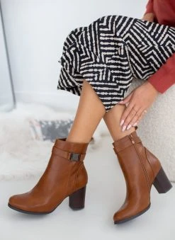 The Fashion Project Μποτάκια με μεταλλικό διακοσμητικό - Ταμπά -The Fashion Project κατάστημα mpotakia me metalliko diakosmitiko 106129 fot9