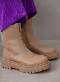 The Fashion Project Μποτάκια με μεταλλικό φερμουάρ - Πούρο -The Fashion Project κατάστημα mpotakia me metalliko fermouar 105826 8izz